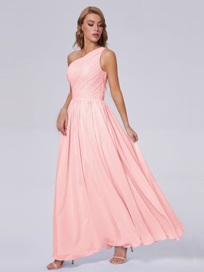 Paige Inexpensive One Shoulder Chiffon Bridesmaid Dresses