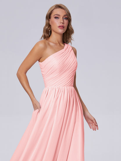 Paige Inexpensive One Shoulder Chiffon Bridesmaid Dresses