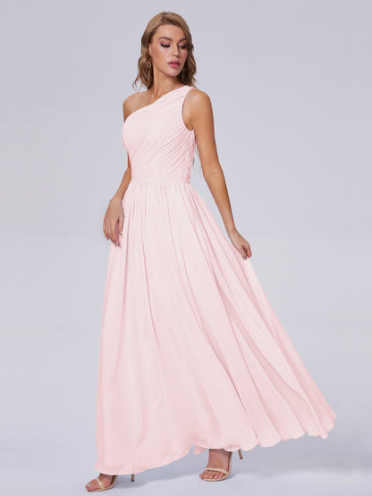 Paige Inexpensive One Shoulder Chiffon Bridesmaid Dresses