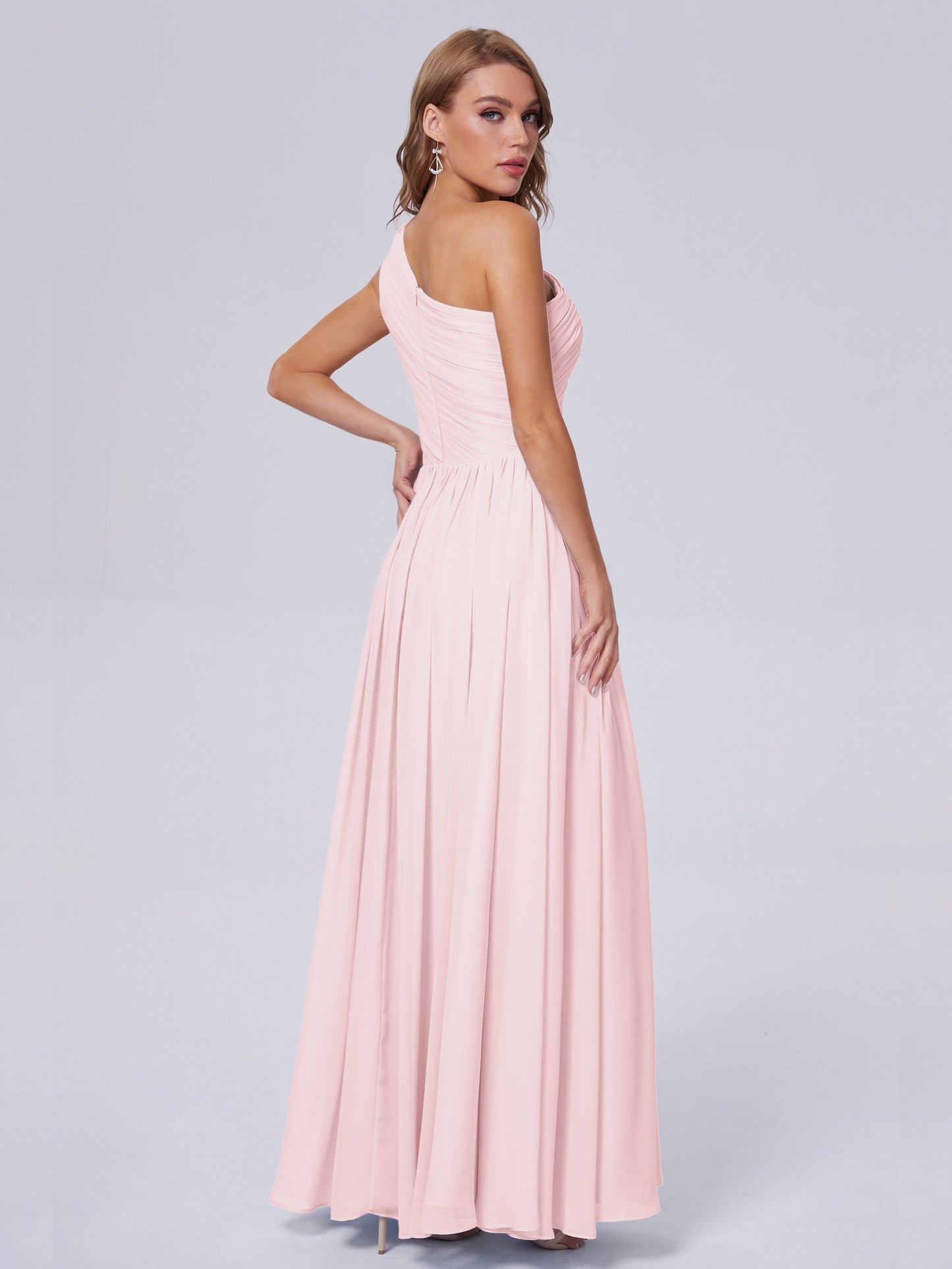 Paige Inexpensive One Shoulder Chiffon Bridesmaid Dresses