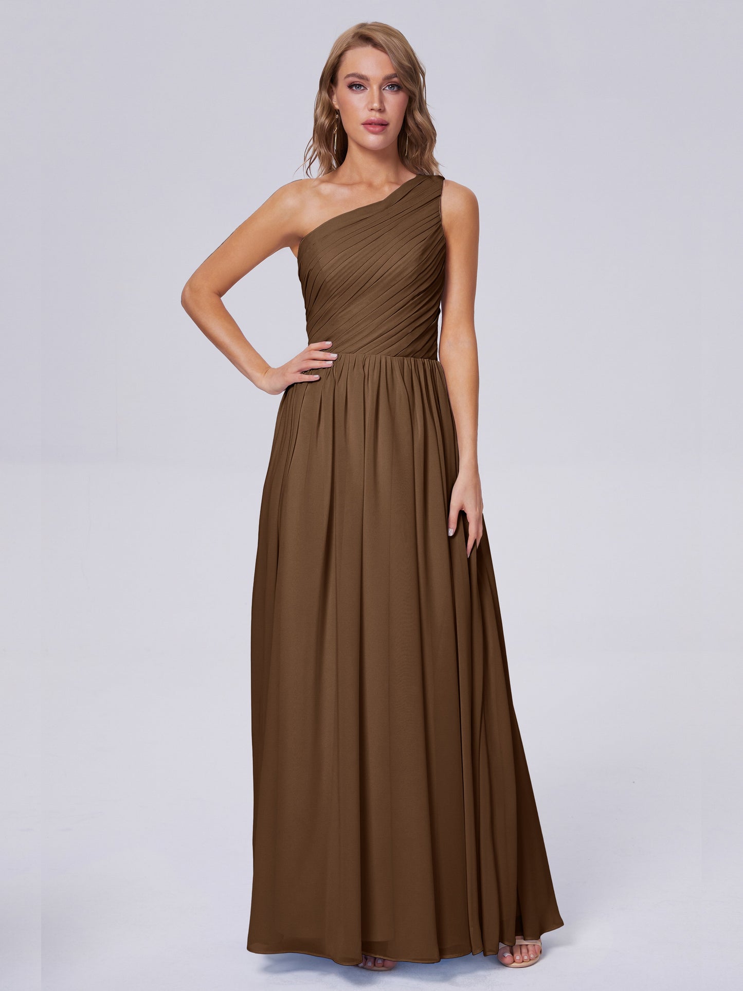 Paige Inexpensive One Shoulder Chiffon Bridesmaid Dresses