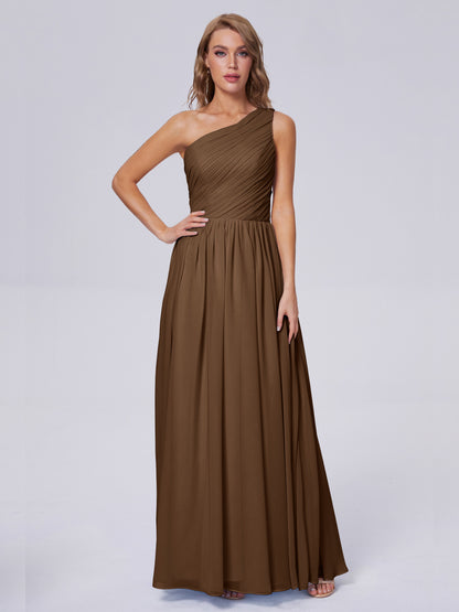 Paige Inexpensive One Shoulder Chiffon Bridesmaid Dresses