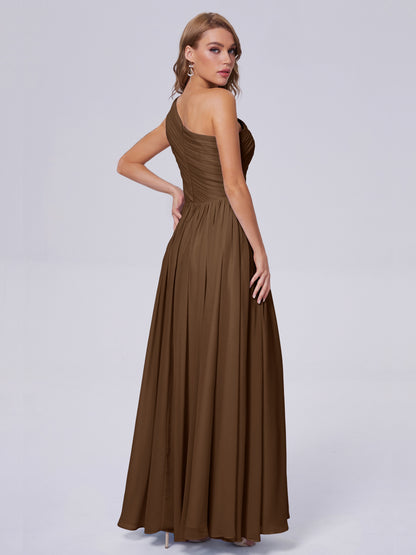 Paige Inexpensive One Shoulder Chiffon Bridesmaid Dresses