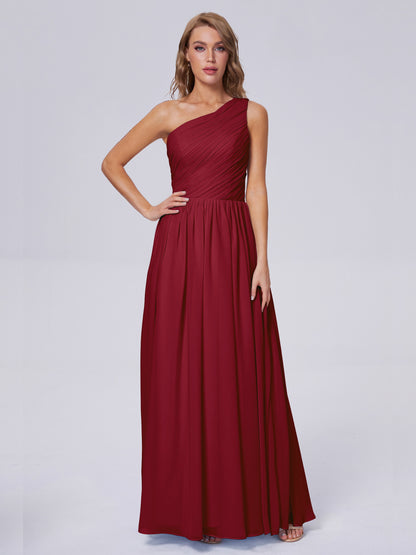 Paige Inexpensive One Shoulder Chiffon Bridesmaid Dresses