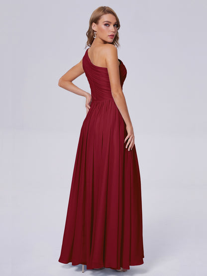 Paige Inexpensive One Shoulder Chiffon Bridesmaid Dresses