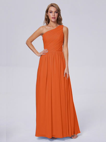 Paige Inexpensive One Shoulder Chiffon Bridesmaid Dresses