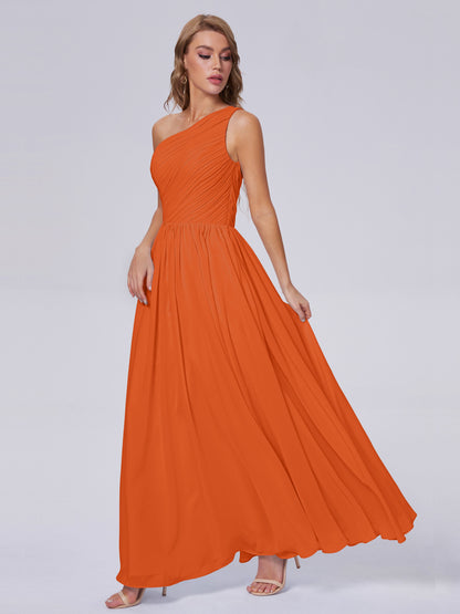 Paige Inexpensive One Shoulder Chiffon Bridesmaid Dresses