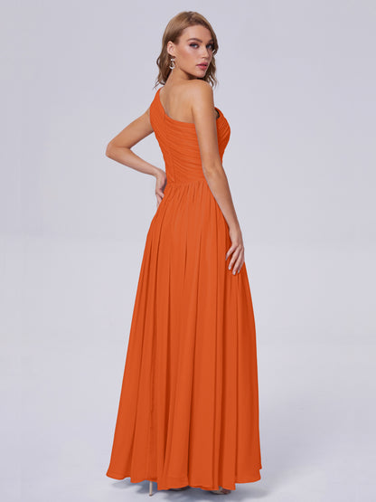Paige Inexpensive One Shoulder Chiffon Bridesmaid Dresses