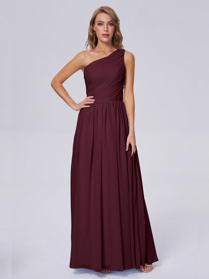 Paige Inexpensive One Shoulder Chiffon Bridesmaid Dresses