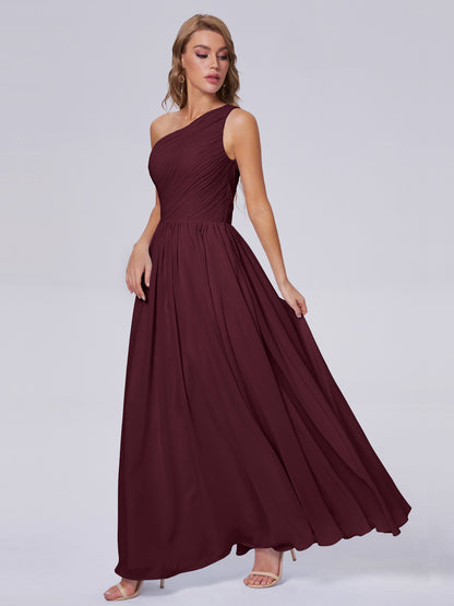 Paige Inexpensive One Shoulder Chiffon Bridesmaid Dresses