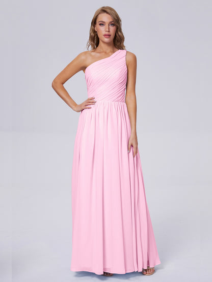 Paige Inexpensive One Shoulder Chiffon Bridesmaid Dresses