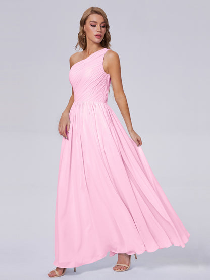 Paige Inexpensive One Shoulder Chiffon Bridesmaid Dresses