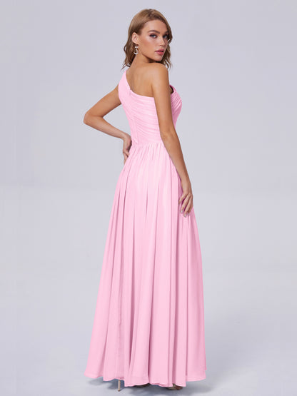 Paige Inexpensive One Shoulder Chiffon Bridesmaid Dresses