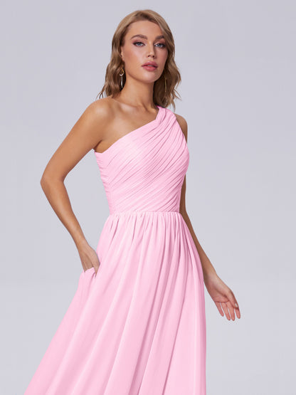 Paige Inexpensive One Shoulder Chiffon Bridesmaid Dresses