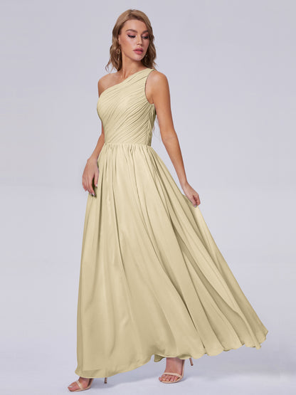Paige Inexpensive One Shoulder Chiffon Bridesmaid Dresses