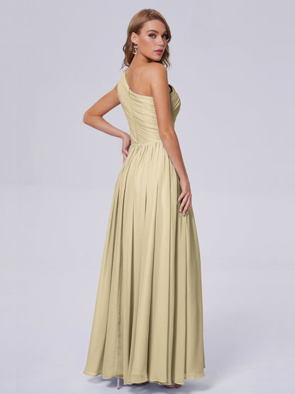 Paige Inexpensive One Shoulder Chiffon Bridesmaid Dresses