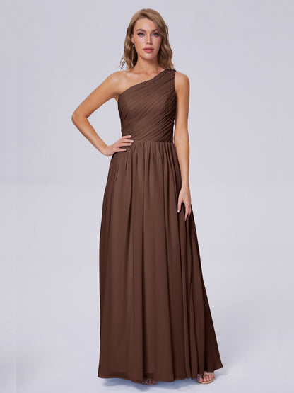 Paige Inexpensive One Shoulder Chiffon Bridesmaid Dresses