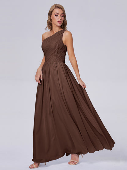 Paige Inexpensive One Shoulder Chiffon Bridesmaid Dresses