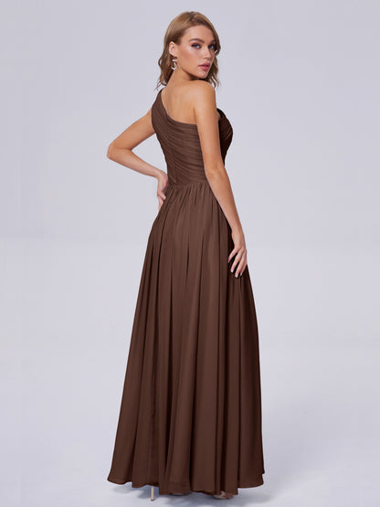 Paige Inexpensive One Shoulder Chiffon Bridesmaid Dresses