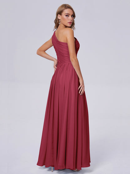 Paige Inexpensive One Shoulder Chiffon Bridesmaid Dresses