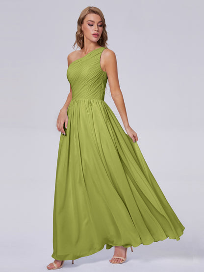 Paige Inexpensive One Shoulder Chiffon Bridesmaid Dresses