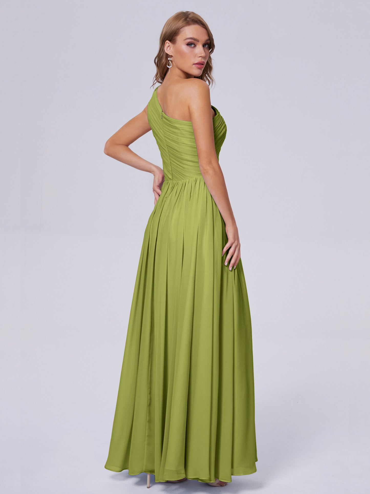 Paige Inexpensive One Shoulder Chiffon Bridesmaid Dresses