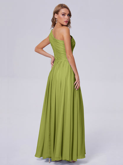 Paige Inexpensive One Shoulder Chiffon Bridesmaid Dresses