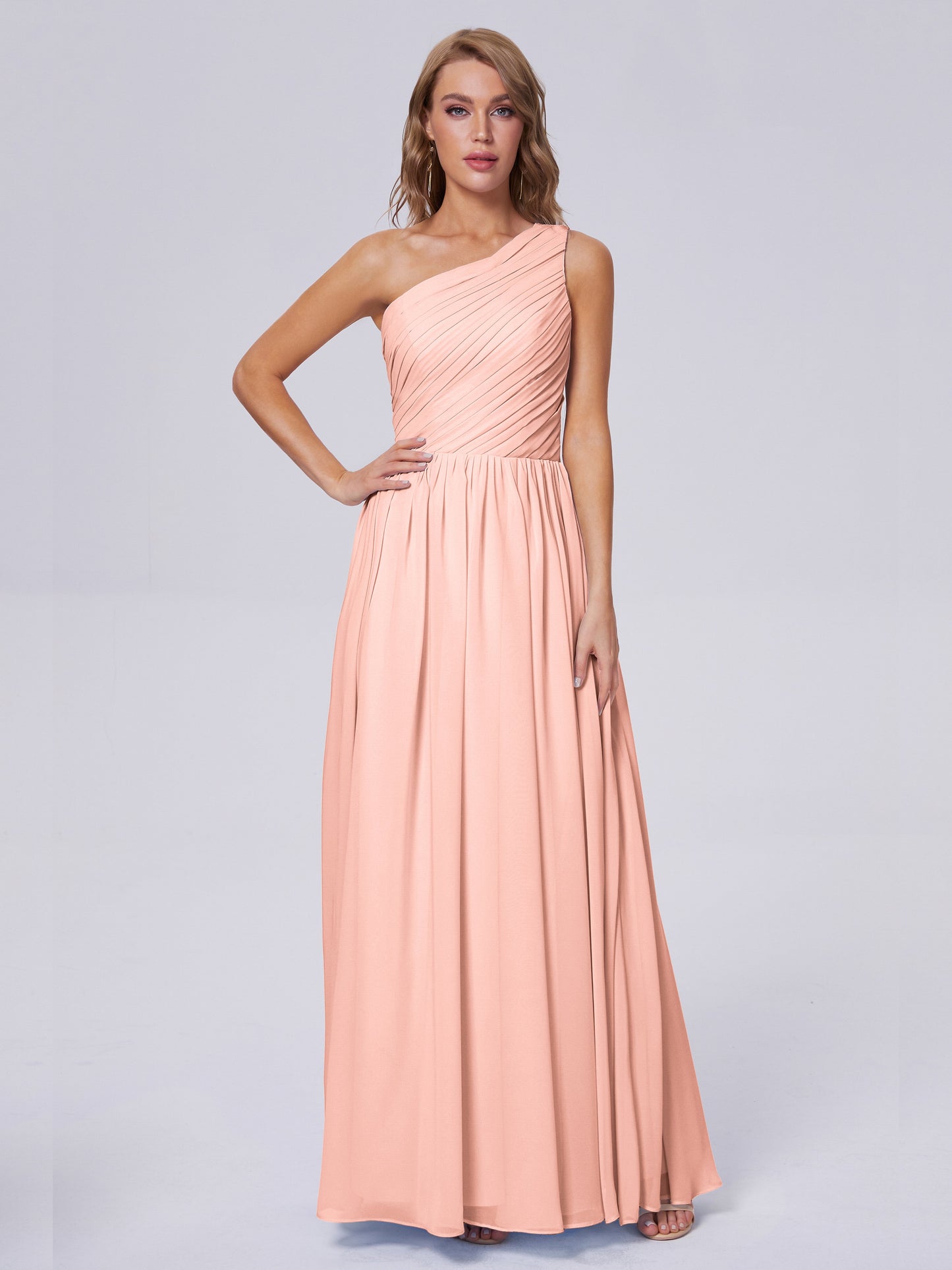 Paige Inexpensive One Shoulder Chiffon Bridesmaid Dresses