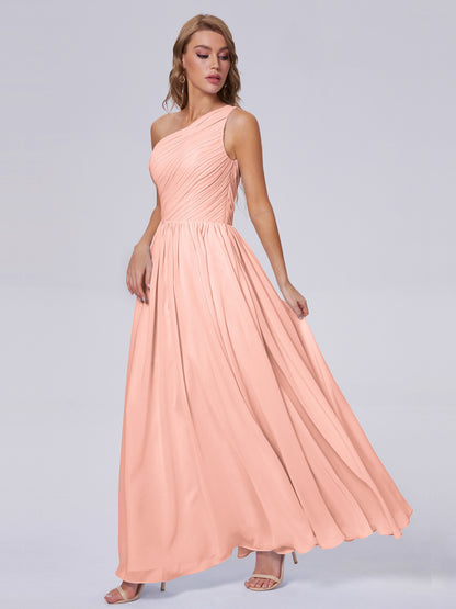 Paige Inexpensive One Shoulder Chiffon Bridesmaid Dresses