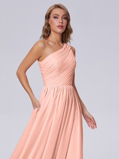 Paige Inexpensive One Shoulder Chiffon Bridesmaid Dresses