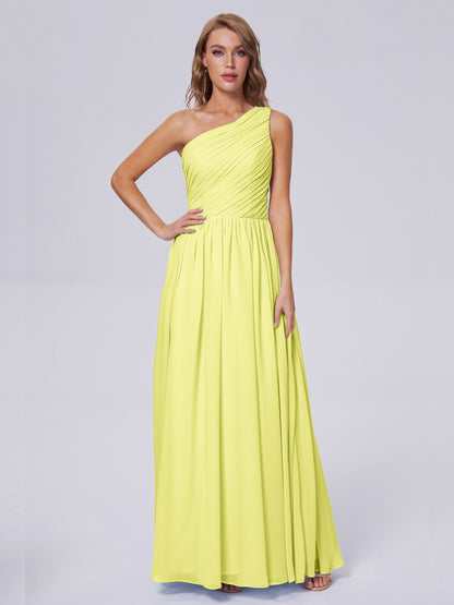 Paige Inexpensive One Shoulder Chiffon Bridesmaid Dresses