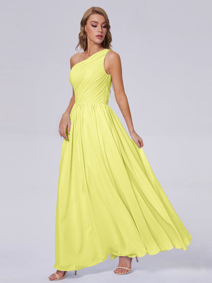 Paige Inexpensive One Shoulder Chiffon Bridesmaid Dresses