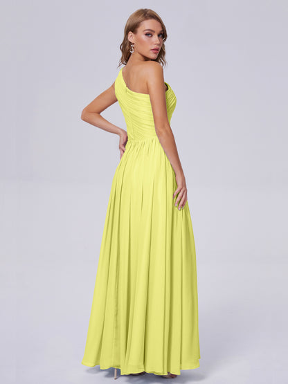 Paige Inexpensive One Shoulder Chiffon Bridesmaid Dresses