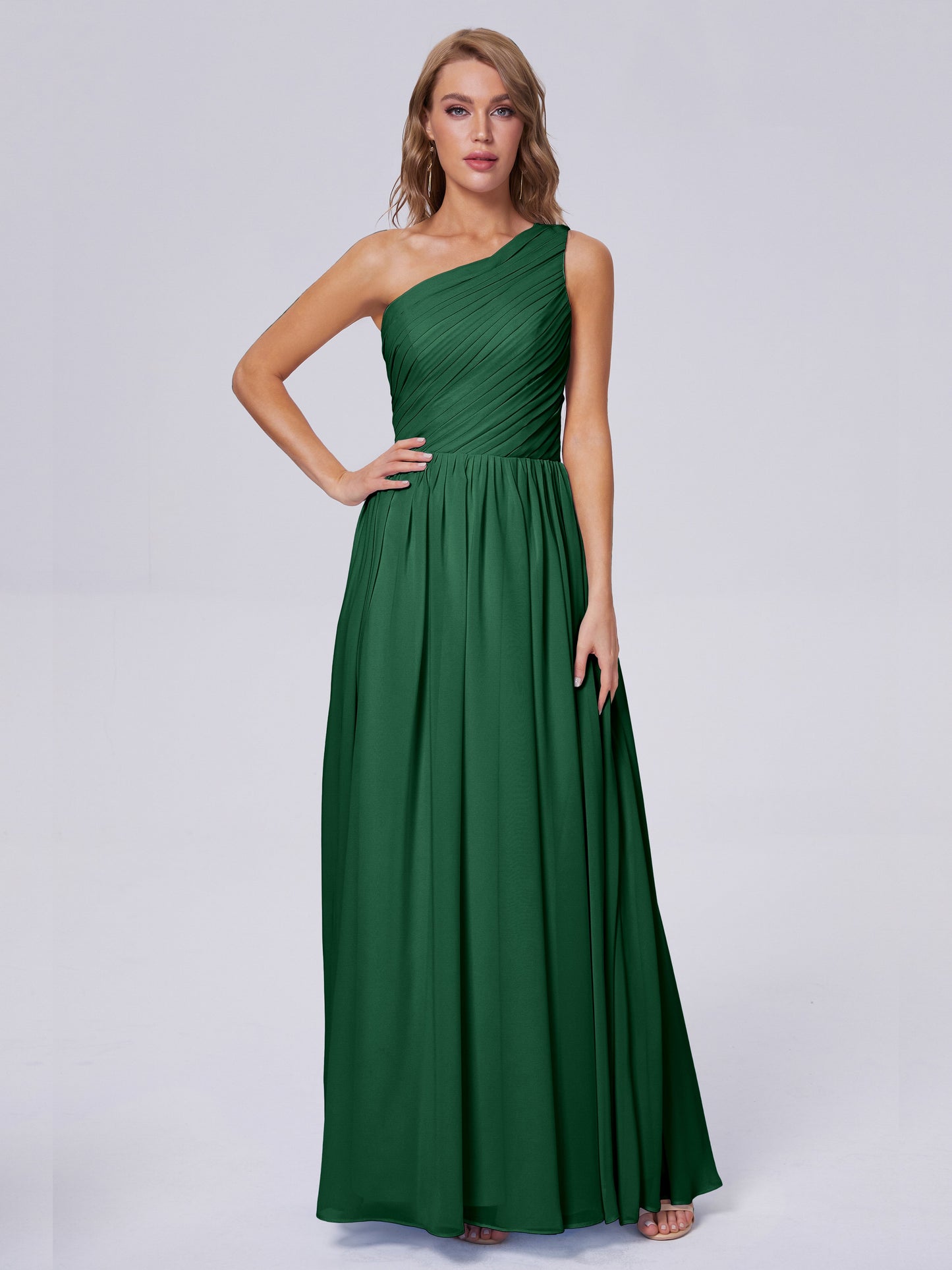 Paige Inexpensive One Shoulder Chiffon Bridesmaid Dresses