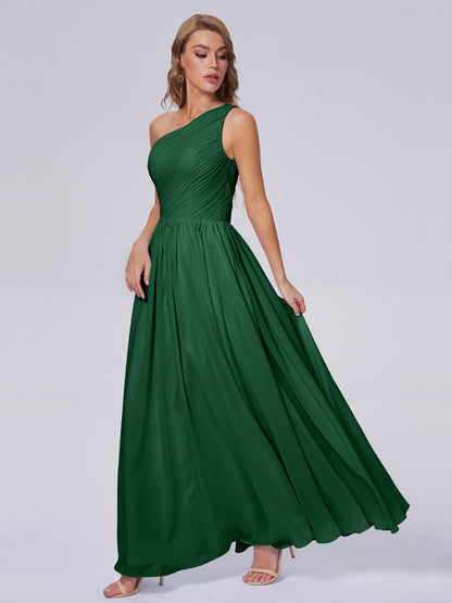 Paige Inexpensive One Shoulder Chiffon Bridesmaid Dresses