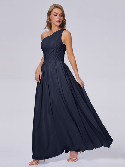 Paige Inexpensive One Shoulder Chiffon Bridesmaid Dresses