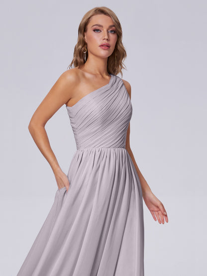 Paige Inexpensive One Shoulder Chiffon Bridesmaid Dresses
