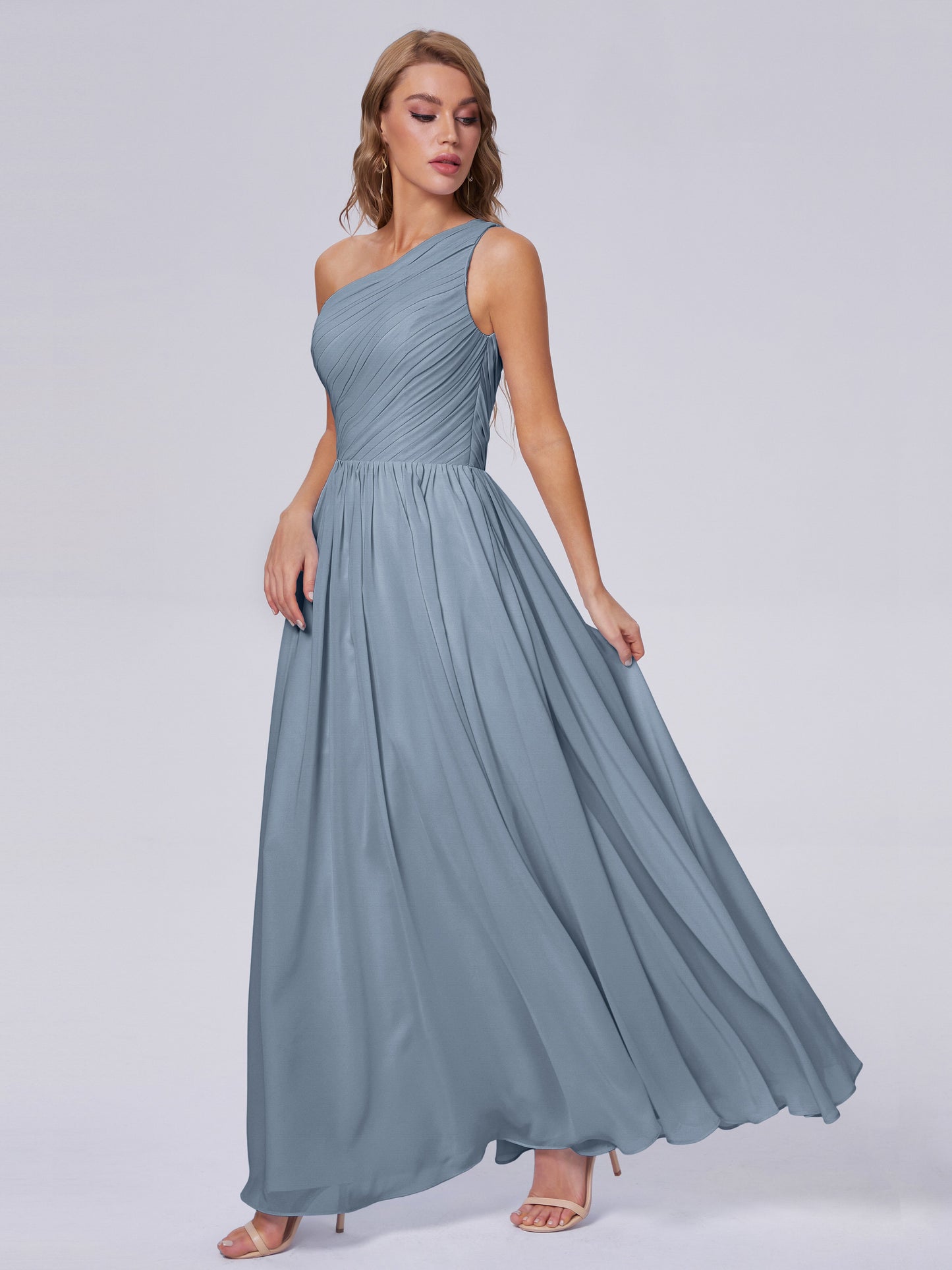 Paige Inexpensive One Shoulder Chiffon Bridesmaid Dresses