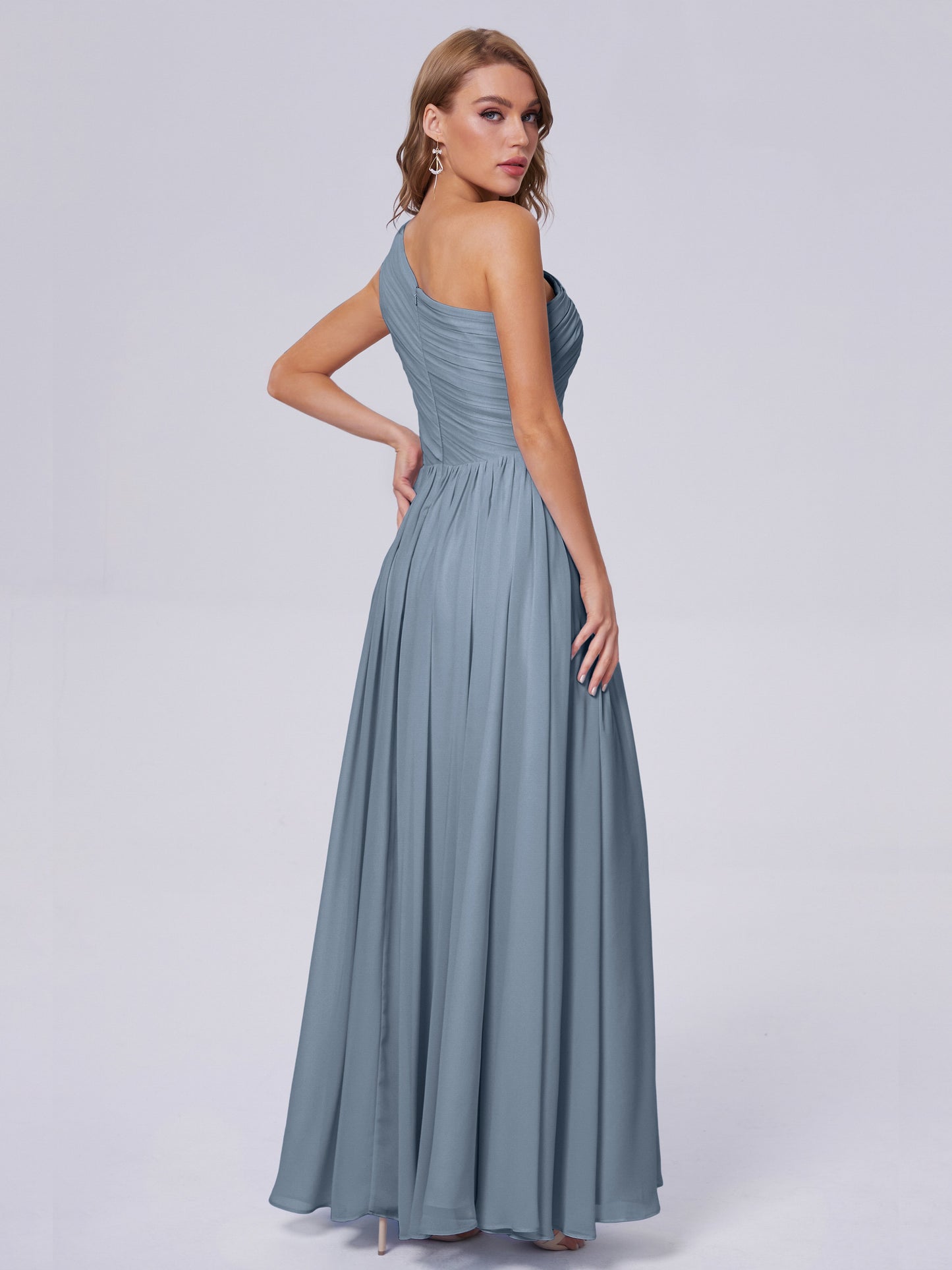 Paige Inexpensive One Shoulder Chiffon Bridesmaid Dresses