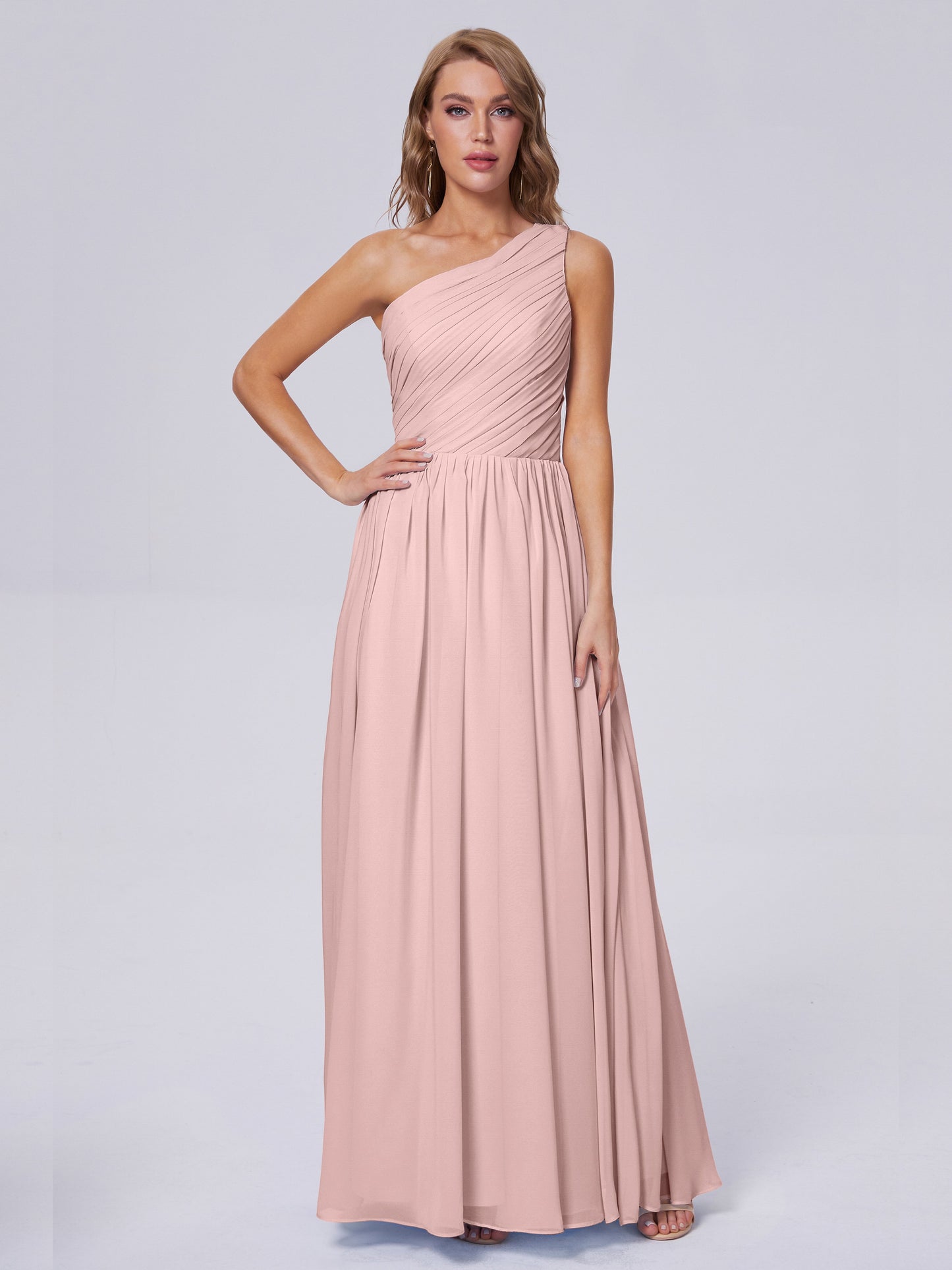 Paige Inexpensive One Shoulder Chiffon Bridesmaid Dresses