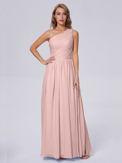Paige Inexpensive One Shoulder Chiffon Bridesmaid Dresses