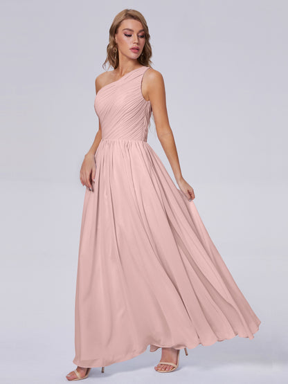 Paige Inexpensive One Shoulder Chiffon Bridesmaid Dresses