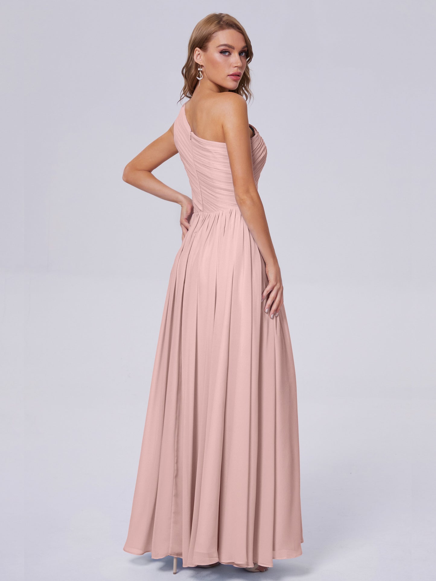 Paige Inexpensive One Shoulder Chiffon Bridesmaid Dresses
