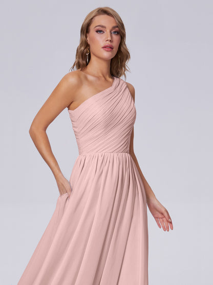 Paige Inexpensive One Shoulder Chiffon Bridesmaid Dresses