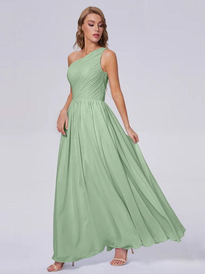Paige Inexpensive One Shoulder Chiffon Bridesmaid Dresses