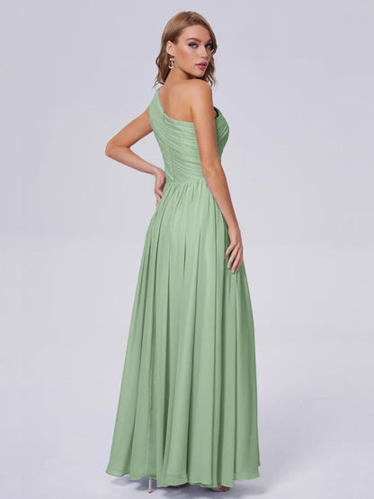 Paige Inexpensive One Shoulder Chiffon Bridesmaid Dresses