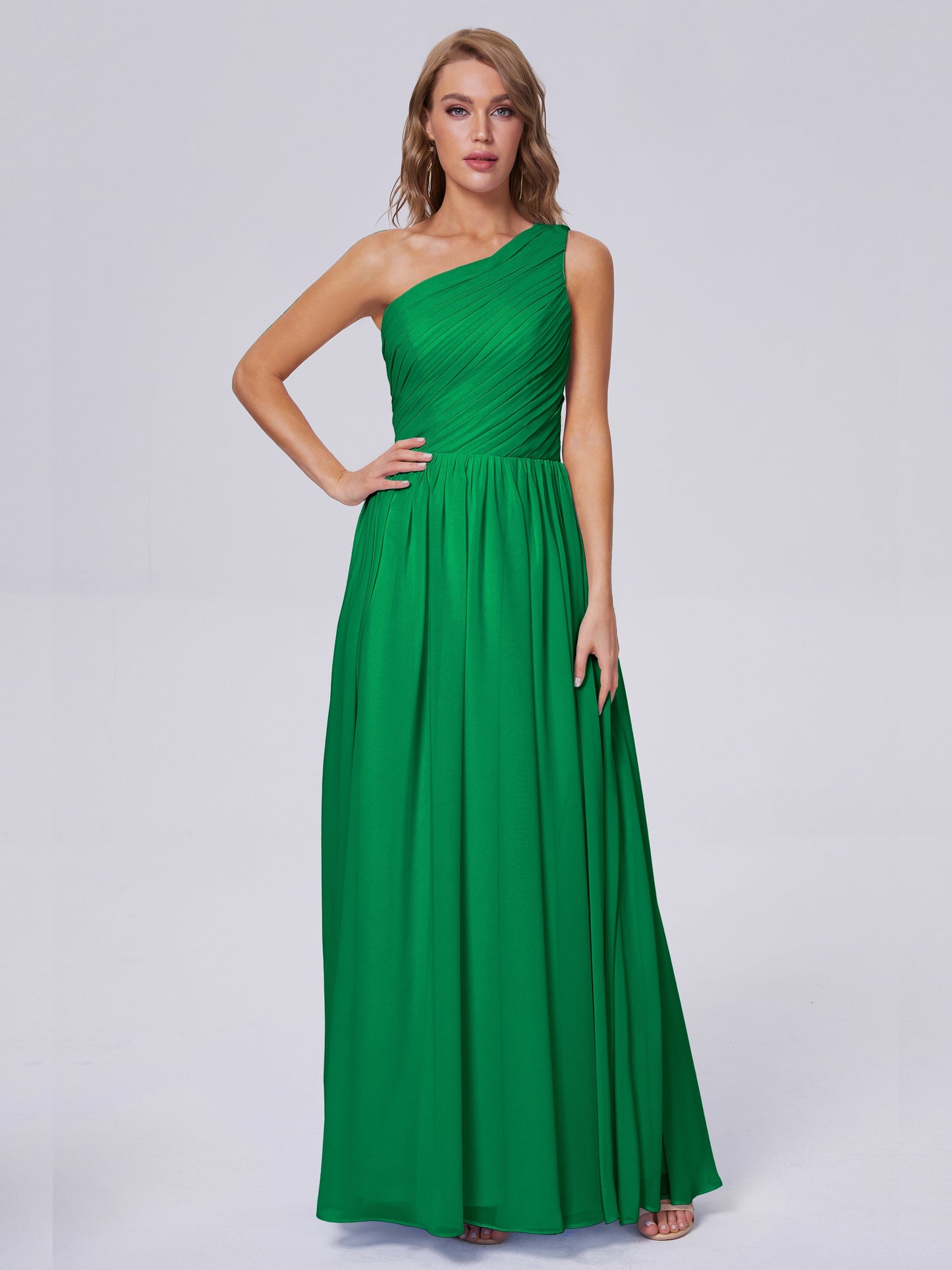 Paige Inexpensive One Shoulder Chiffon Bridesmaid Dresses