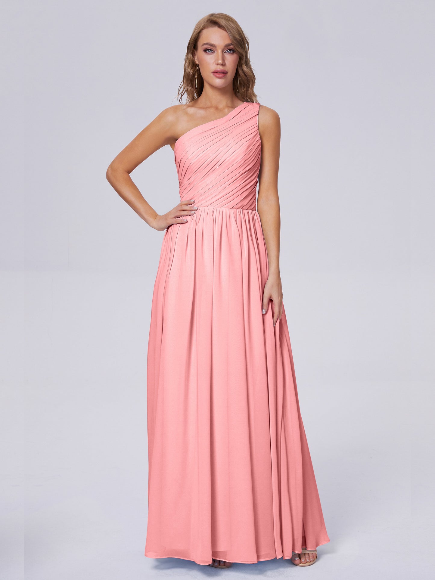 Paige Inexpensive One Shoulder Chiffon Bridesmaid Dresses