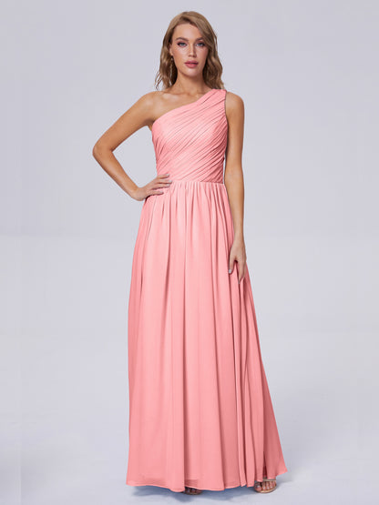 Paige Inexpensive One Shoulder Chiffon Bridesmaid Dresses