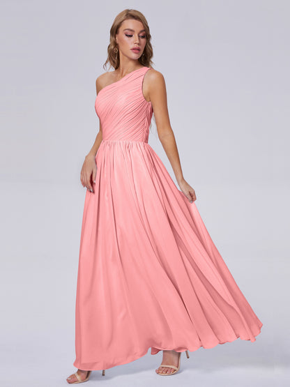 Paige Inexpensive One Shoulder Chiffon Bridesmaid Dresses